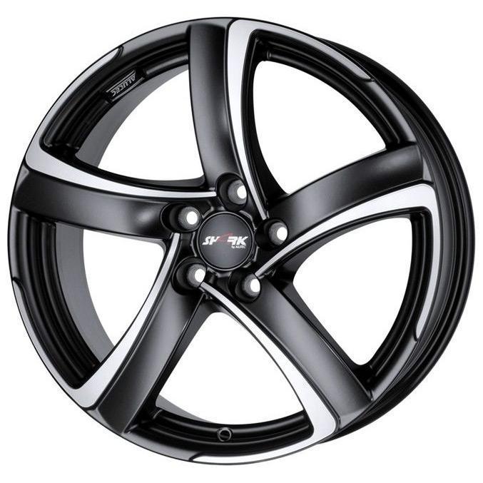 Alutec Shark 7.5x17 5*100 ET35 DIA63.3 Racing black front polished Литой